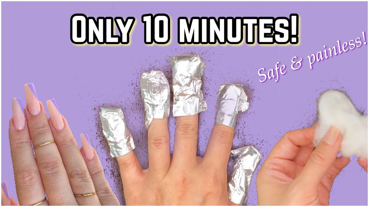 Removing acrylic nails at home without damaging your natural nail painless