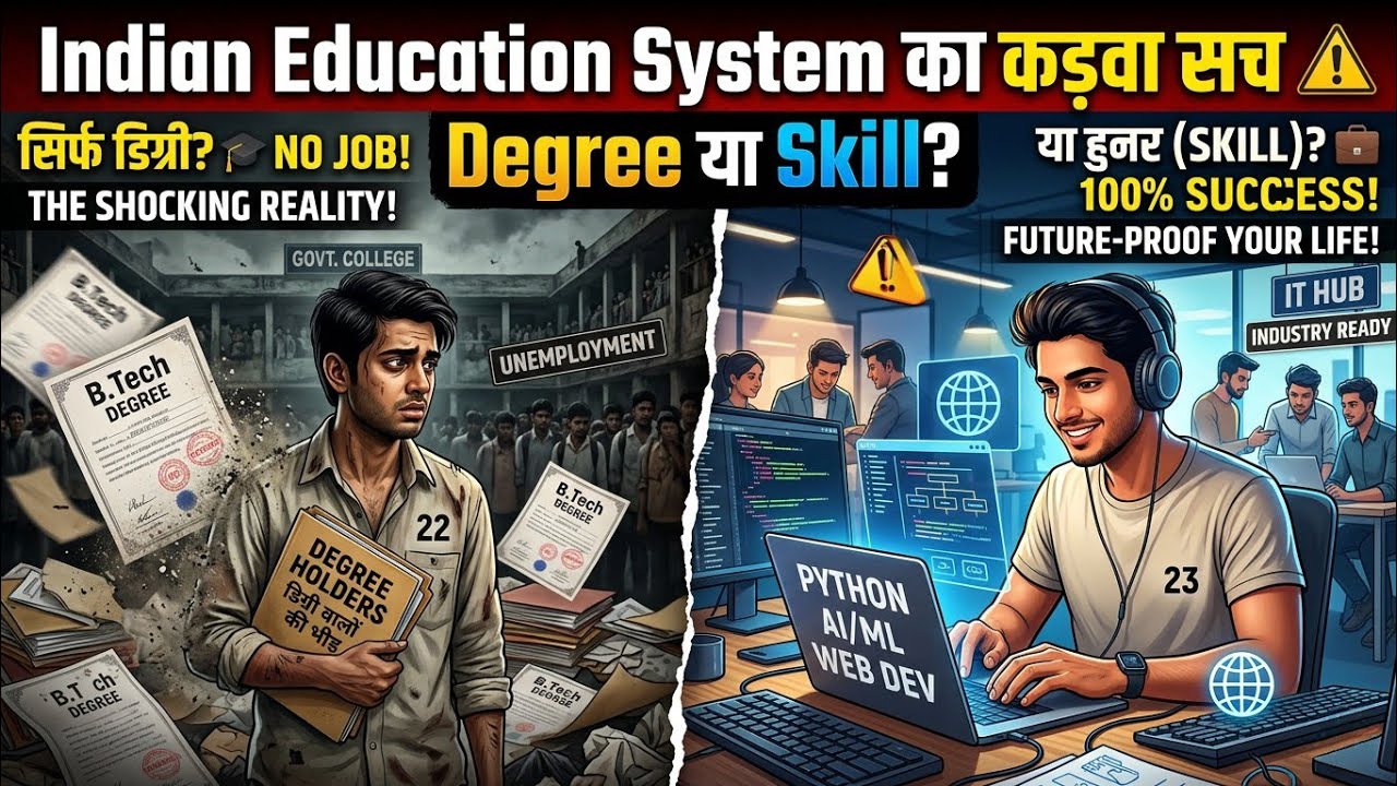 Indian Education System का कड़वा सच ⚠️ | Degree या Skill?