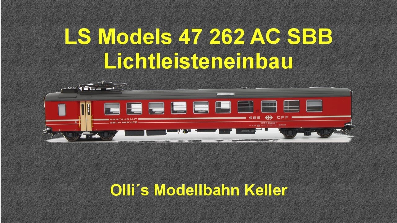 LS Models 47262 AC Speisewagen Lichtleisteneinbau