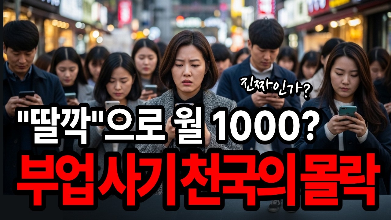 딸깍으로 월1000 부업사기천국