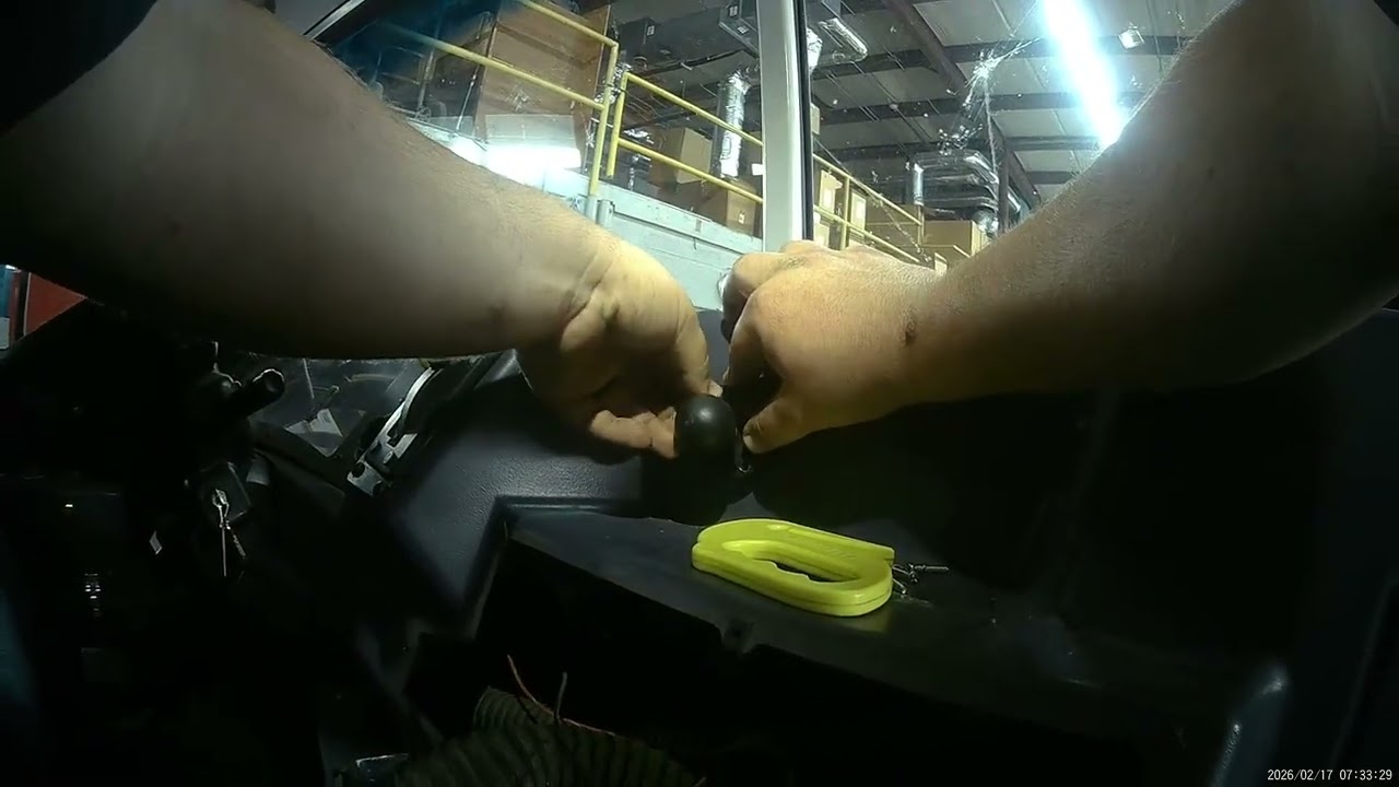 Installing RAM tablet mount in Bluebird school bus
