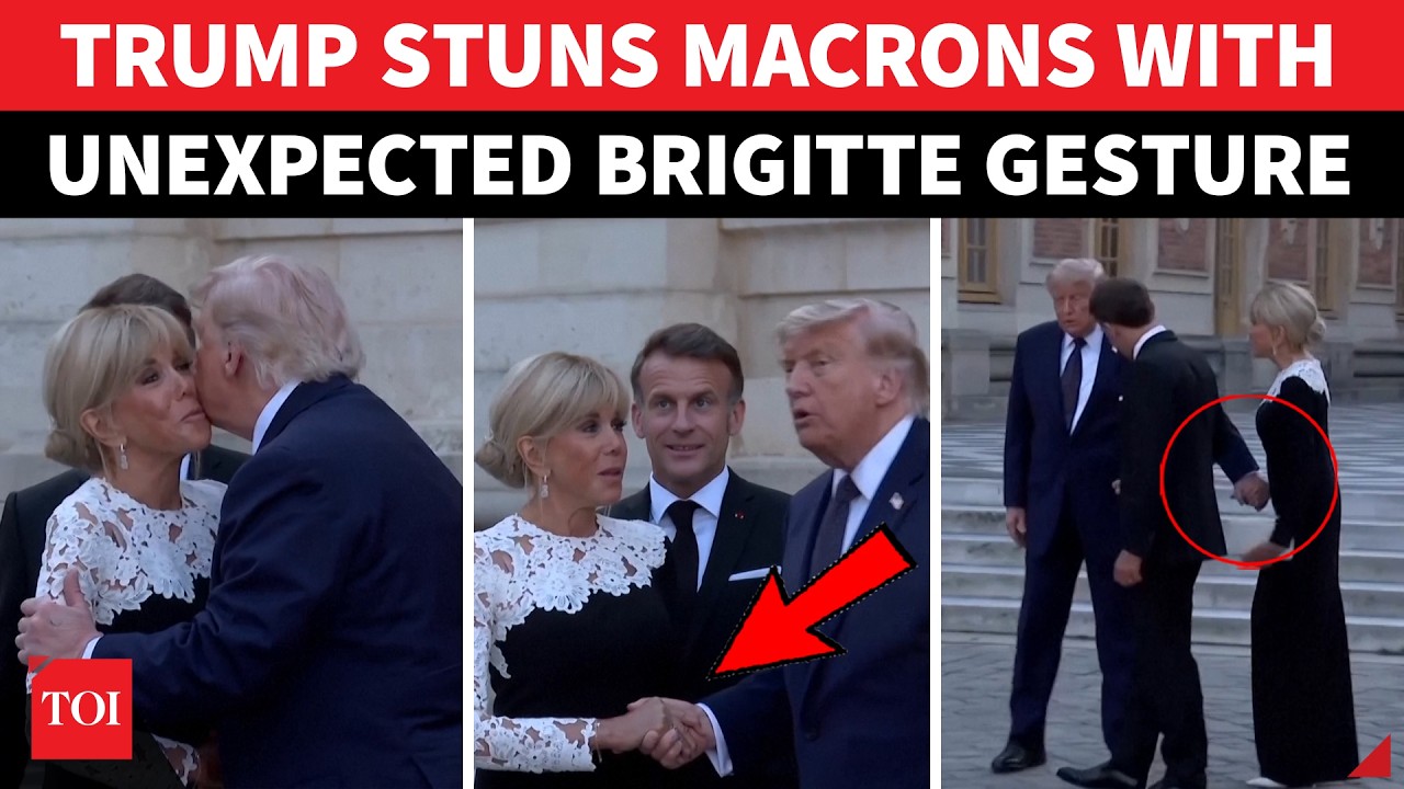 После критики в адрес Брижит Трамп неожиданно сблизился с женой Макрона в Версале | НА КАМЕРЕ