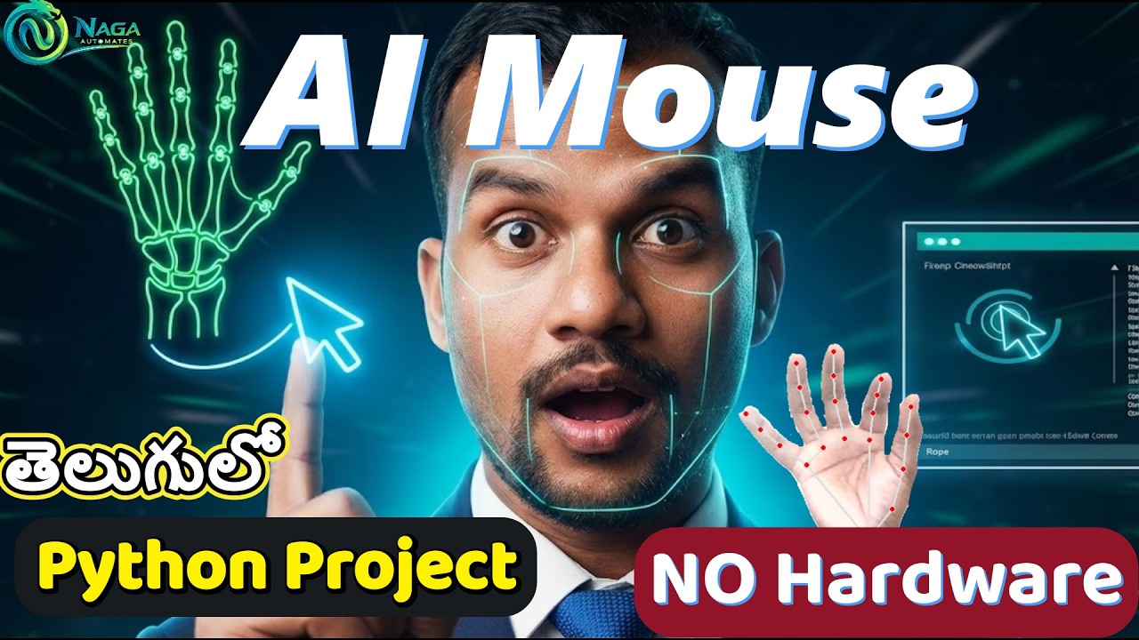 Mouse Lekunda Computer Control Cheyandi! (Python AI Mouse) | Python Project