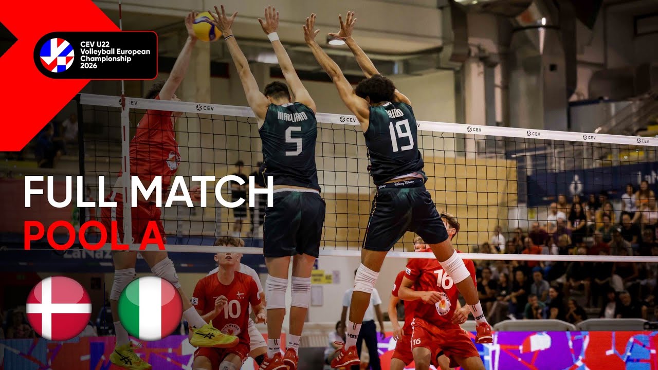 Full Match | Denmark vs. Italy | CEV U22 Volleyball European Championship 2026 Men | Pool A