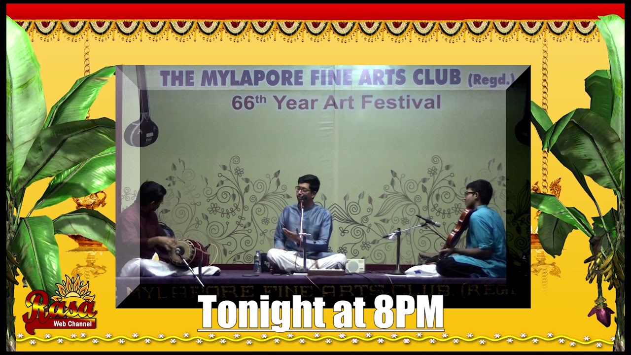 Margazhi Special Show tonight @ 8pm - Music Concert of Sri Vivek Sadasivam only on www.rasawebtv.com
