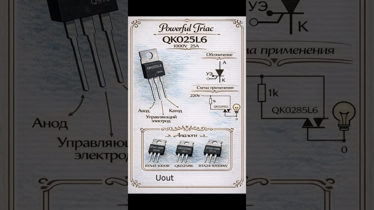Cимистор  QK025L6  1000V  25A
