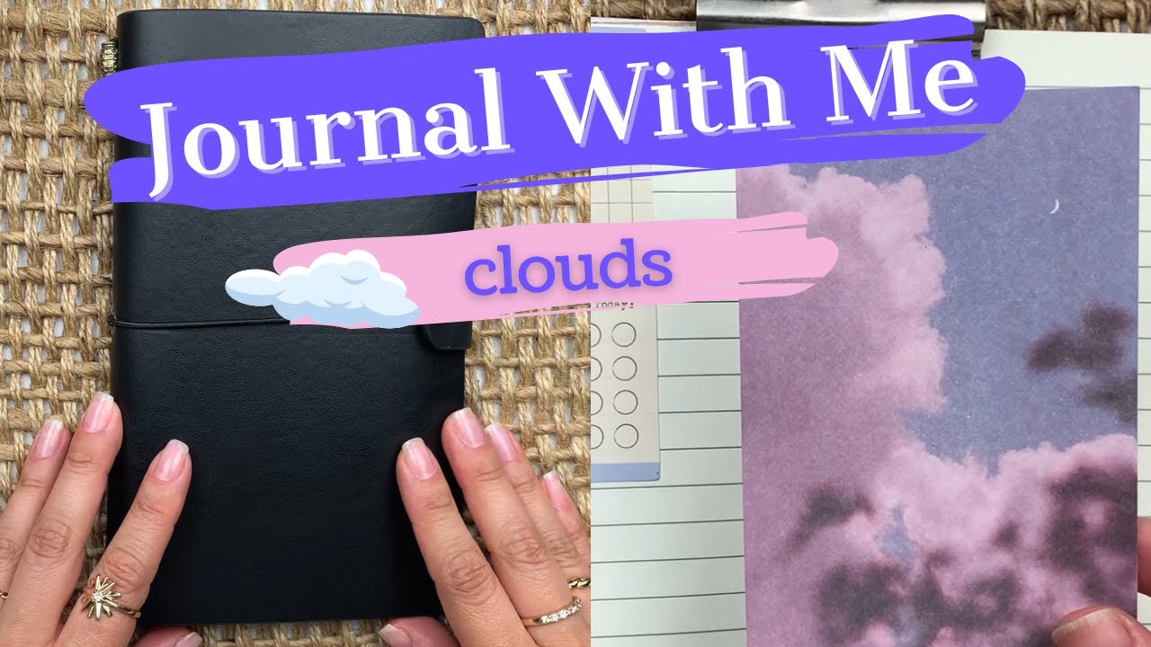 ASMR Journal With Me | Clouds ☁️ | art (no talking)