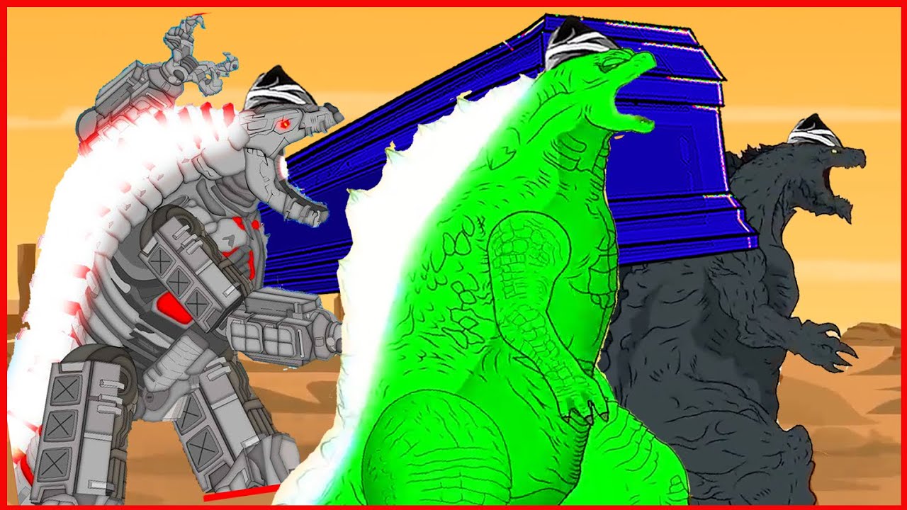 SHIN GODZILLA  vs MECHA GODZILLA vs GODZILLA EARTH vs IRON GODZILLA || Coffin Dance Song (Cover)