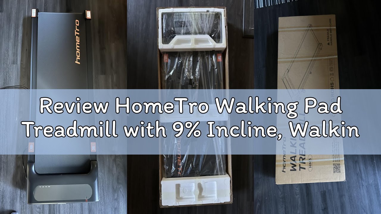 Review HomeTro Walking Pad Treadmill with 9% Incline, Walking Jogging Treadmills for Home, Portable