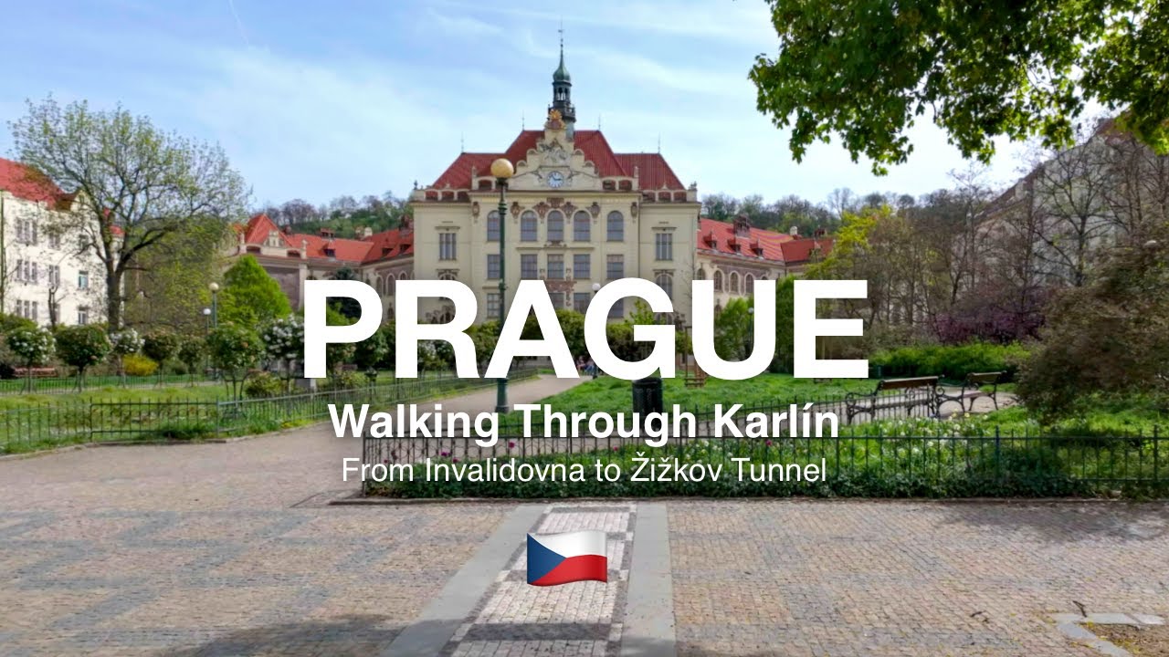 Exploring Karl&iacute;n, Prague 🇨🇿 | From Invalidovna to Žižkov Tunnel | 4K HDR ASMR Walk