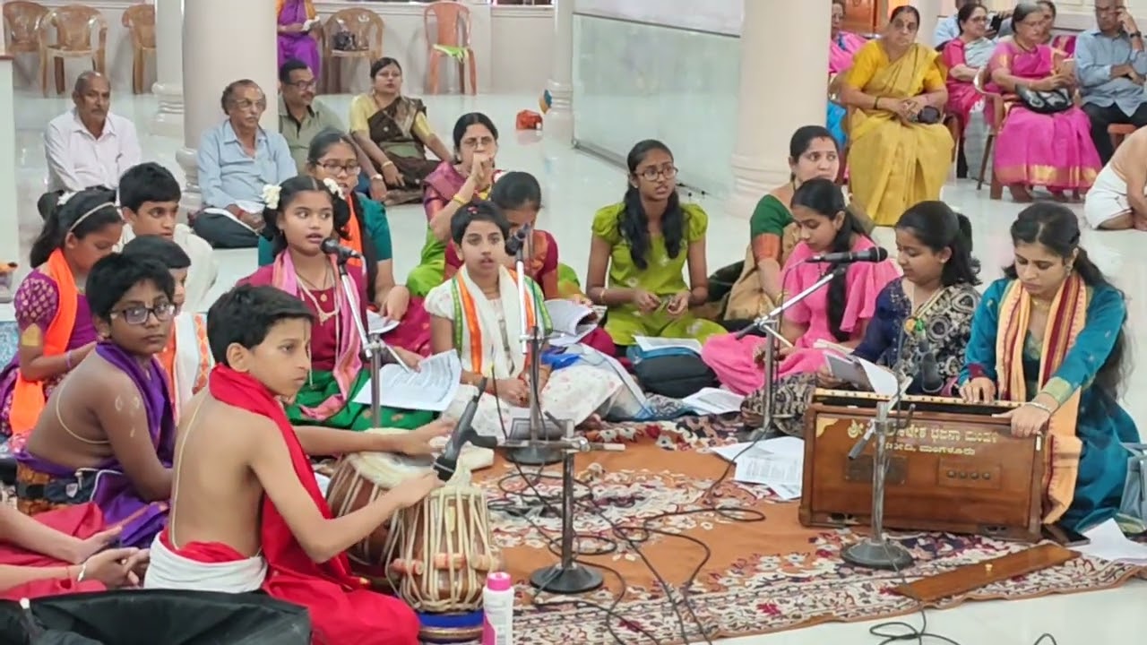 Bhajan sandhya.at Sudhindra Bhavan at Swamijis Mutt, Venkatramana temple, Mangalore. Feeling blessed