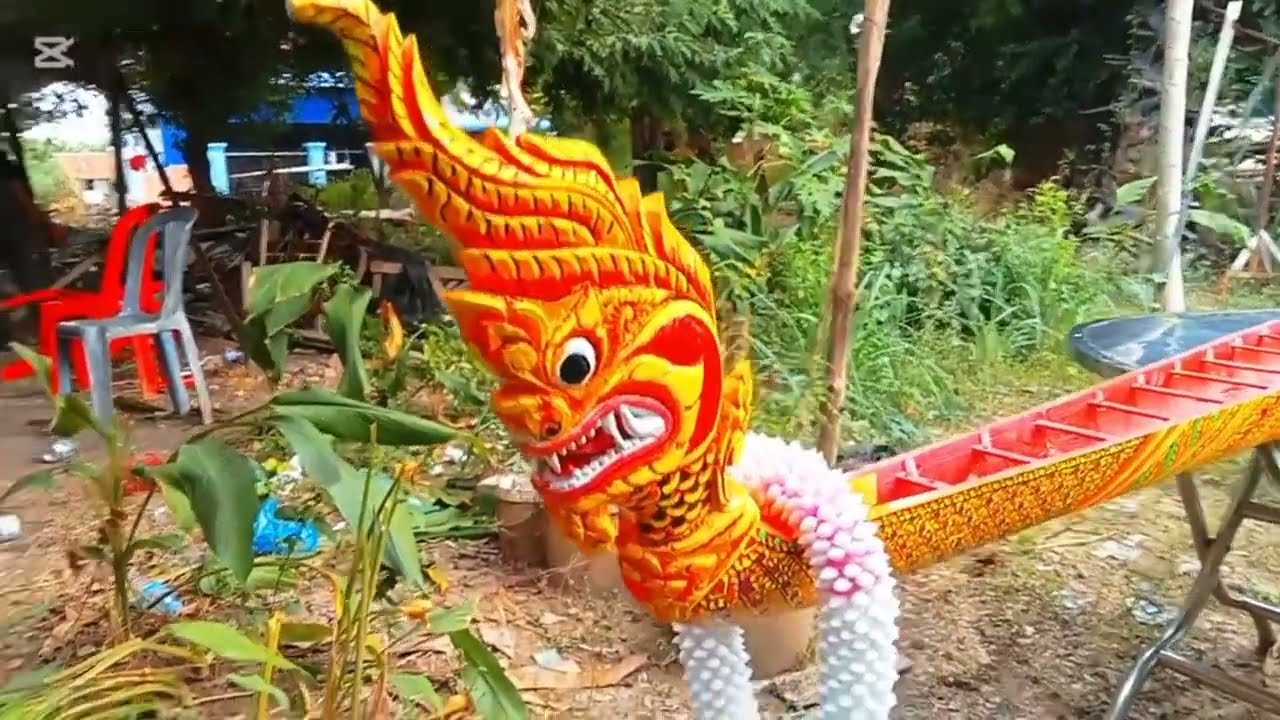 ទូកនាគមានគំនូរហេីយ ស្នាដៃរបស់ ជាងឌឿន  ជាងគំនូរទូកស្លាបមាន់ 🥰