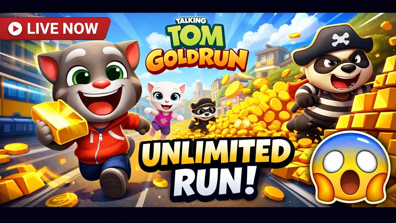 🔴 LIVE NOW | Talking Tom Gold Run 😱 Unlimited Run!