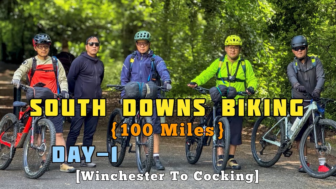 Day-1 | Biking On South Downs Way | Winchester To Cocking UK (40m)| 100Miles Eastbourne | Adventure