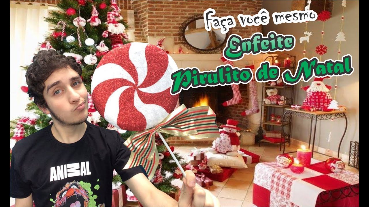 DIY; Faça você mesmo! Enfeite Pirulito de Natal! Especial Decoração de Natal (parte 1)