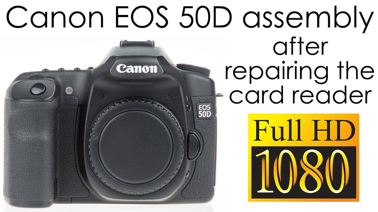 Canon EOS 50D assembly after the CF memory card reader was repaired