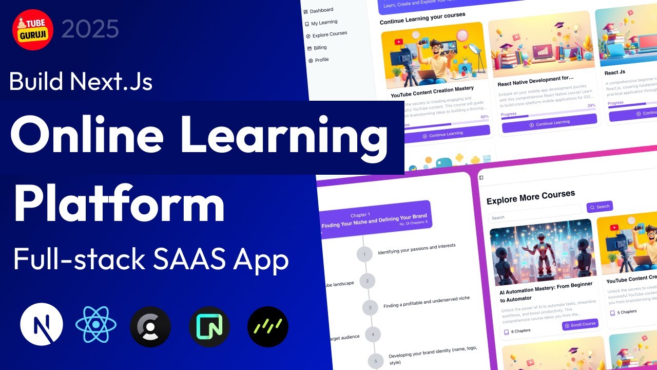 Build & Deploy an AI Online Learning Platform Using NextJs, React, Clerk, Neon, Drizzle ORM