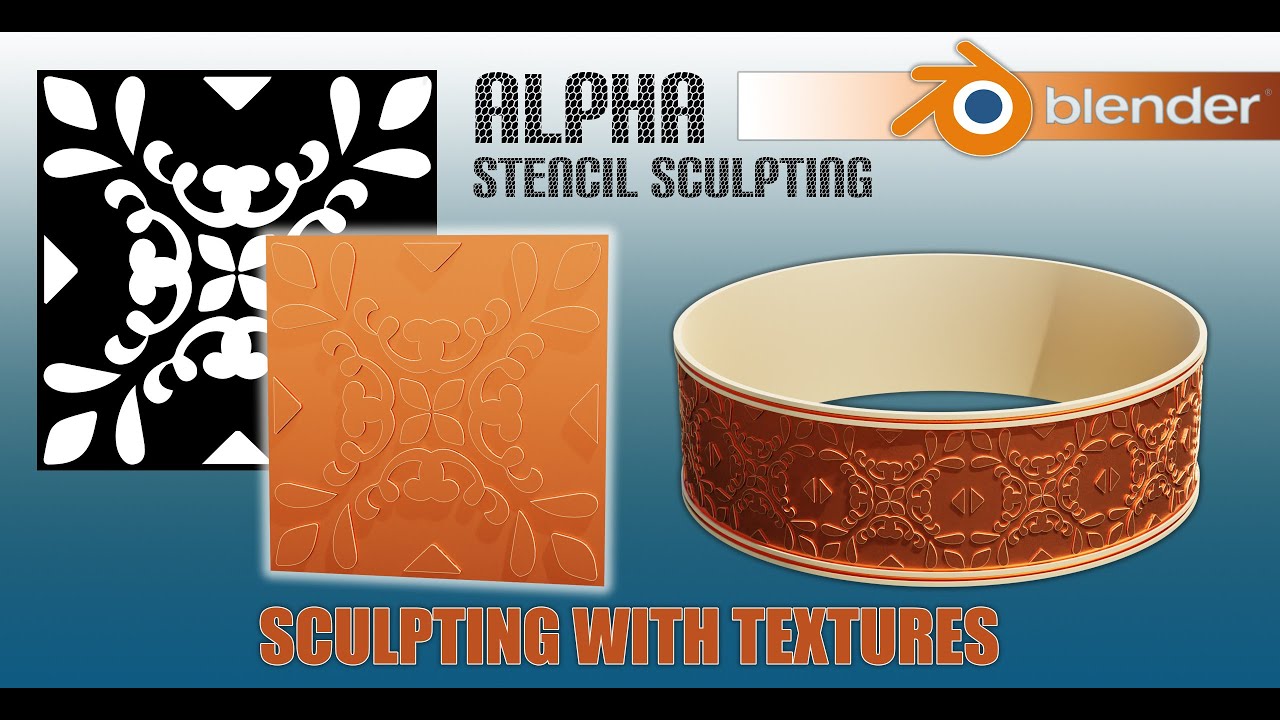 Sculpting With Textures / Blender Tutorial / Alpha Stencil
