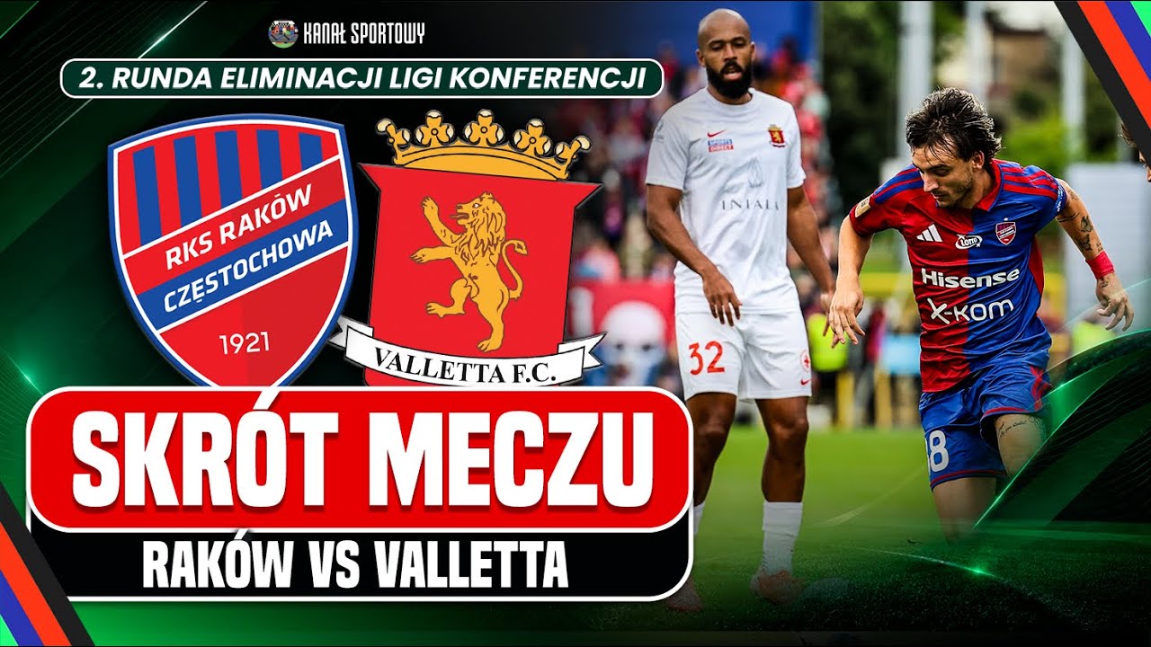 RAK&Oacute;W - VALLETTA FC | SKR&Oacute;T MECZU | BOREK I LEWCZUK KOMENTUJĄ | 2. RUNDA ELIMINACJI LIGI KONFERENCJI
