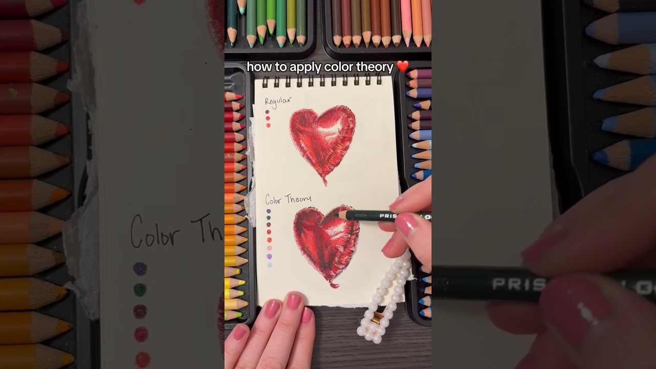 how to elevate art with color theory ❤️ #colortheory #arttutorial #drawing #coloredpencil