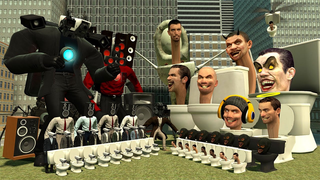 MECHA CAMERA MAN AND SPEAKER MAN BOSSES VS NEW SKIBIDI DOP DOP TOILET BOSSES In Garry's Mod!