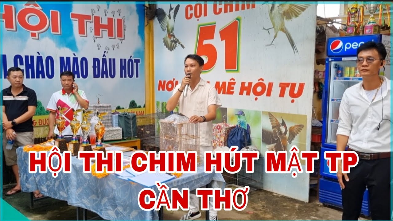 HỘI THI CHIM HÚT MẬT 5MAU THÀNH PHỐ CẦN THƠ GIAO LƯU CÔI CHIM 51 CẦN MIỀN TÂY