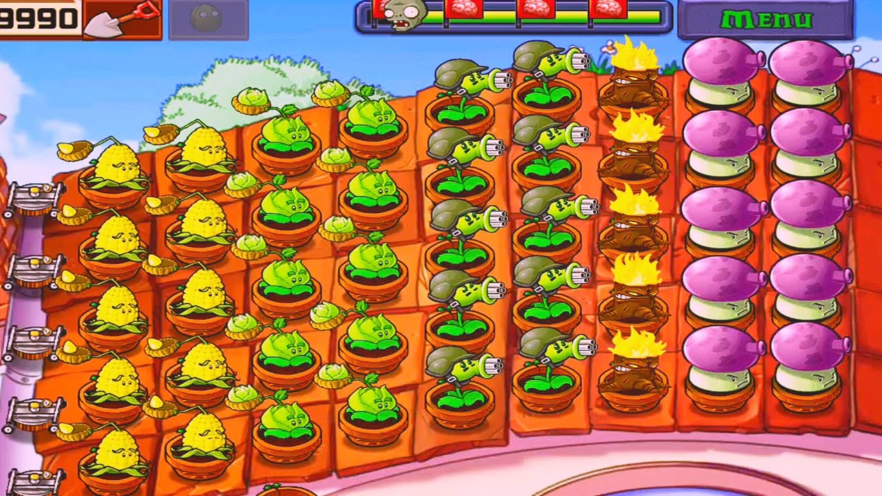 Plants Vs Zombies | Adventure Roof | Level! 7&8 Completed Gameplay Full HD 1080p 60fps