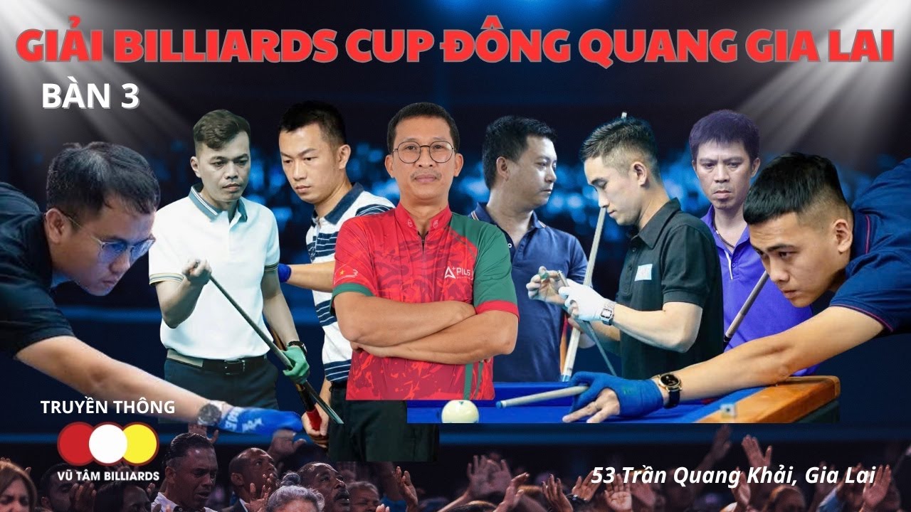 BẢO BÌNH (A+) - ANH DŨNG (B) (Chư  Păh)Giải Bida 3 Băng Cup Billiards Đông Quang Gia Lai. B3