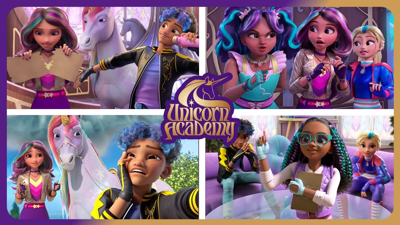 The Power of Friendship – Unicorn Academy:  4 Full Episodes Together 🦄🌈 Cartoons for Kids