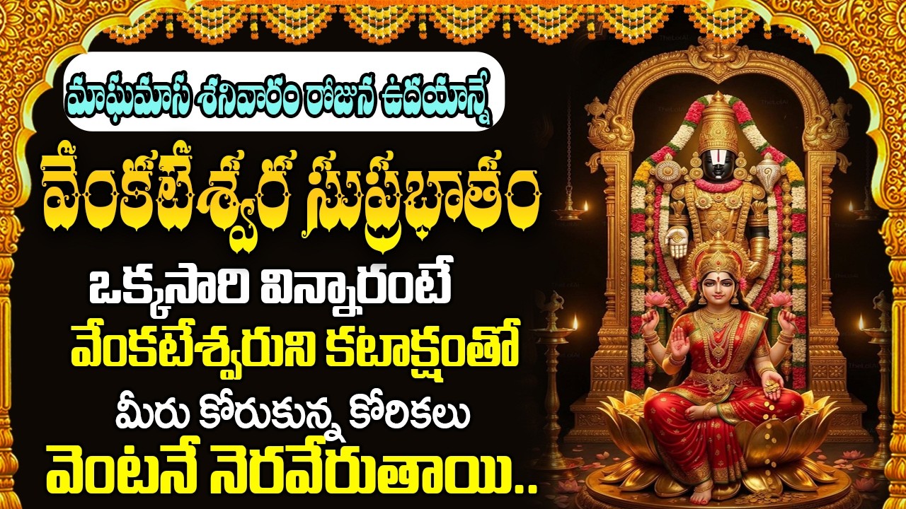 Suprabhatam|శనివారం రోజు వేంకటేశ్వర సుప్రభాతం ఉదయాన్నే విన్నారంటే ఐశ్వర్యం సంతోషం జీవితంలో పొందుతారు