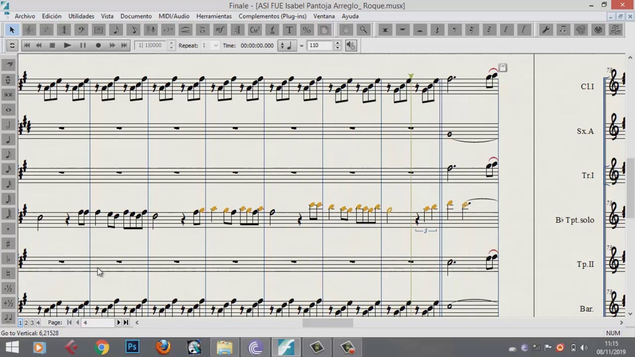 Isabel Pantoja - Asi Fue - partitura para Banda Finale 26 con Sonidos de Kontark