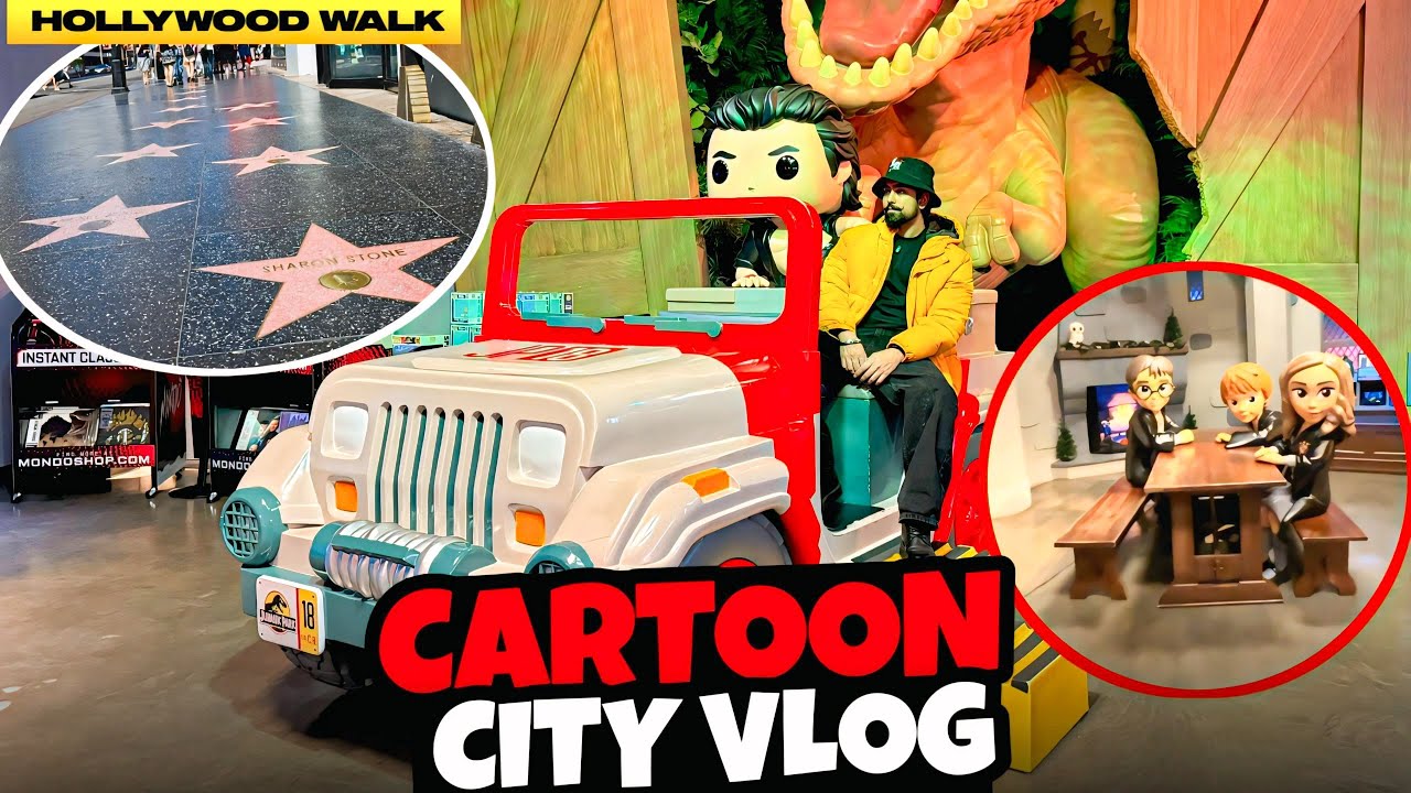CARTOON CITY  🏙️  ND HOLLYWOOD WALK 🌟( LA TRIP ) PART 4 