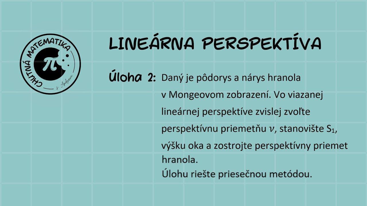 VŠ / DEG / Lineárna perspektíva / Úloha 2 - priesečná metóda