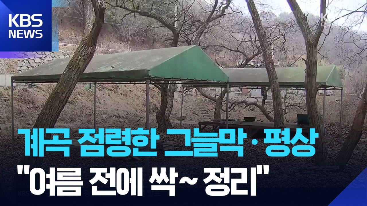 불법 평상·그늘막…집중호우 전 정비한다 / KBS  2026.03.16.