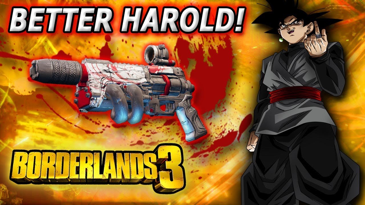 A Pack-a-Punched Harold found inside of DLC 4 and Moze makes it Godly...Borderlands 3 Showcase