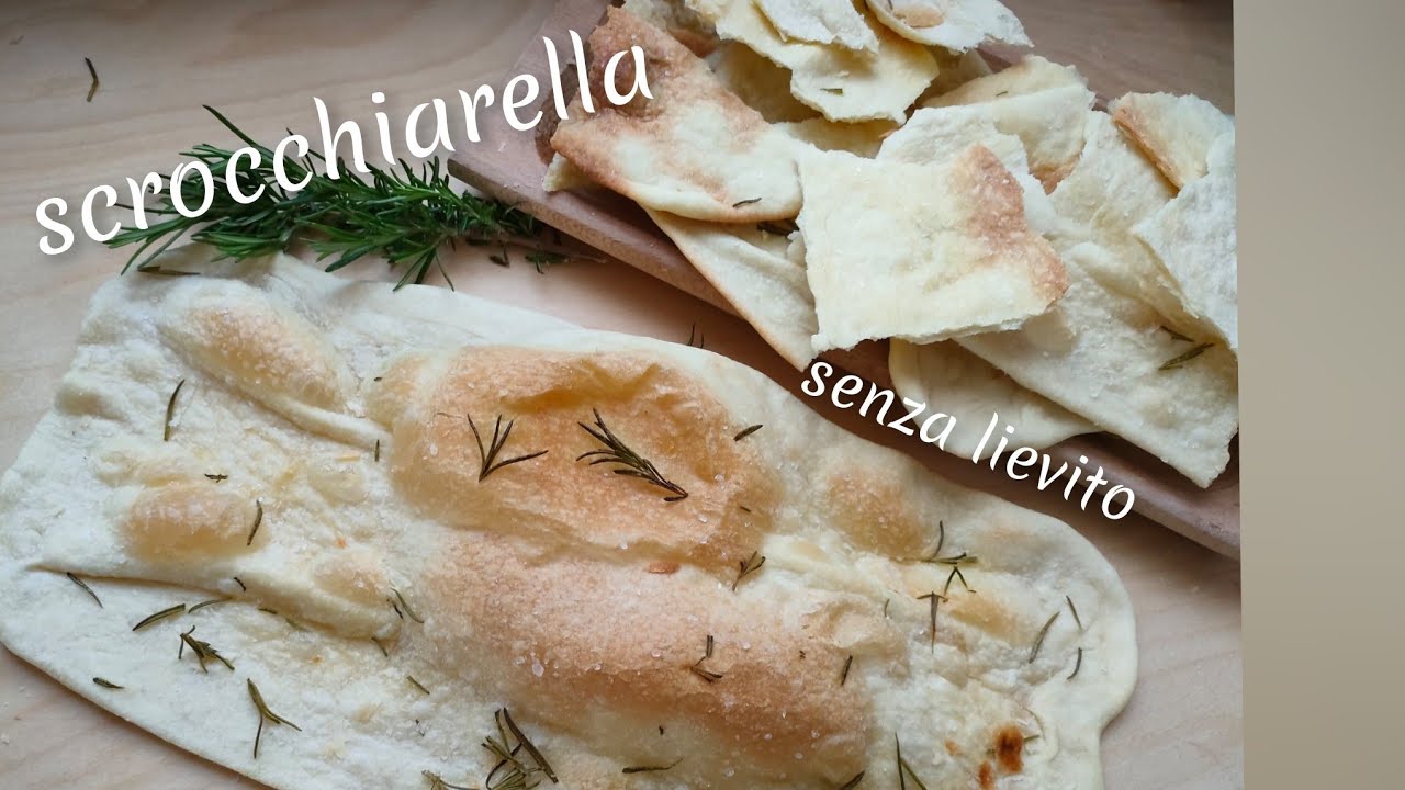 PIZZA SCROCCHIARELLA BOLLOSA SENZA LIEVITO 🤍 SCHIACCIATA CROCCANTE E FRIABILE
