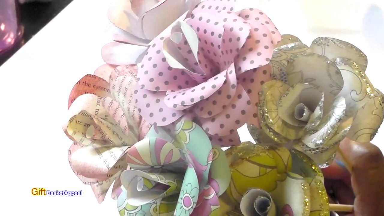 Adding a Stem to Paper Roses