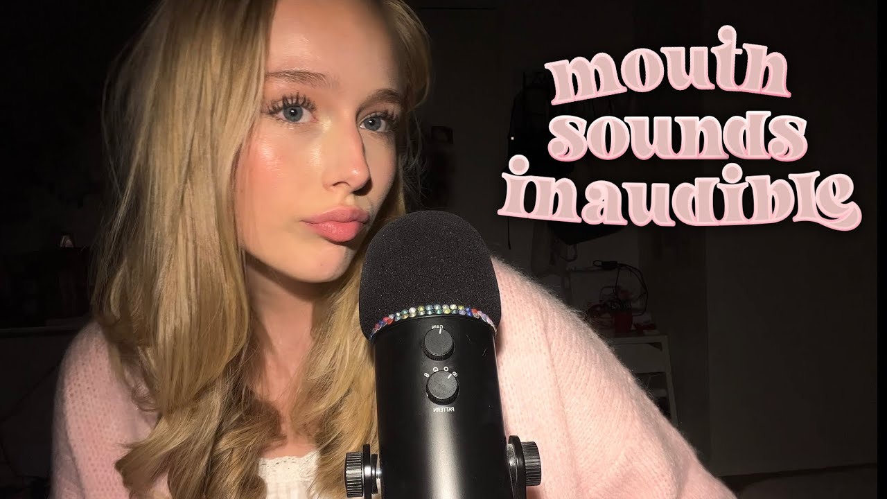 ASMR mouth sounds, inaudible whispers - binural, 100% sensitivity