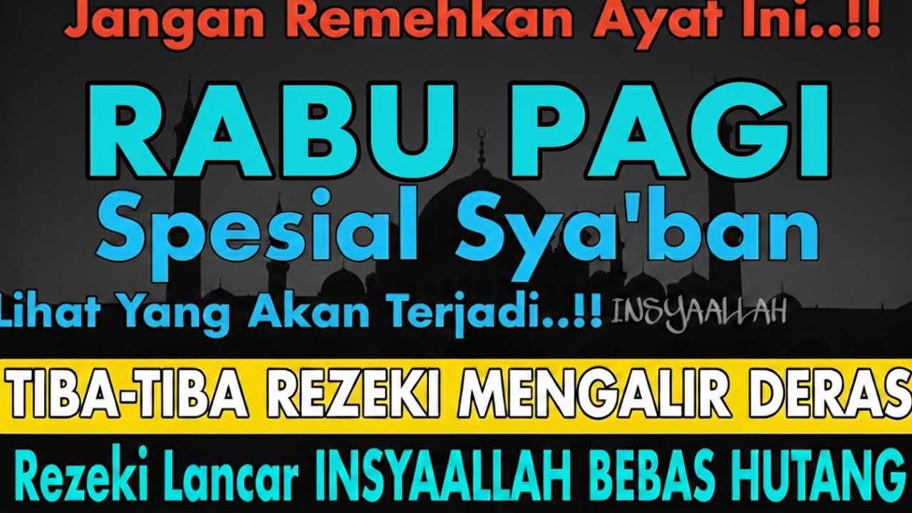 Putar Ayat ini Di Bulan Sya'ban - Segala Hajad Dikabulkan, Rezeki Mengalir Deras, Aamiin