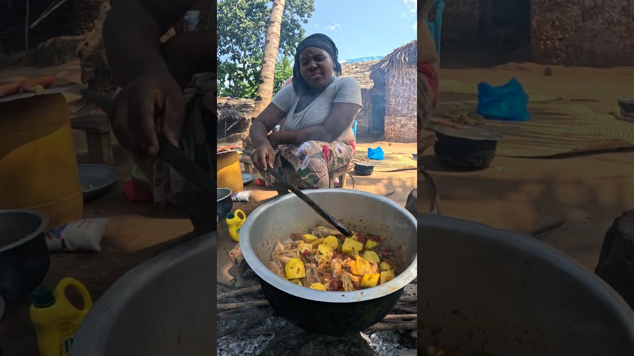 African Village Mum Cooks Flavorful Chicken Curry 🍗🔥#shortsfeed #villagelife #food #cooking #fyp