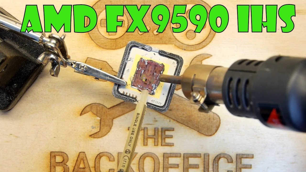 AMD FX 9590 Desolder Heat Spreader (after delid)