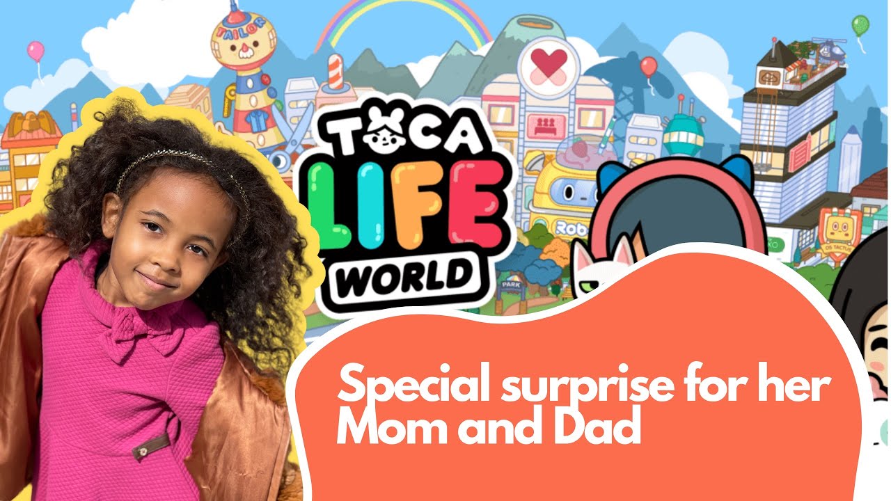 Felicity plays TOCA LIFE WORLD. Surprises Mom and Dad