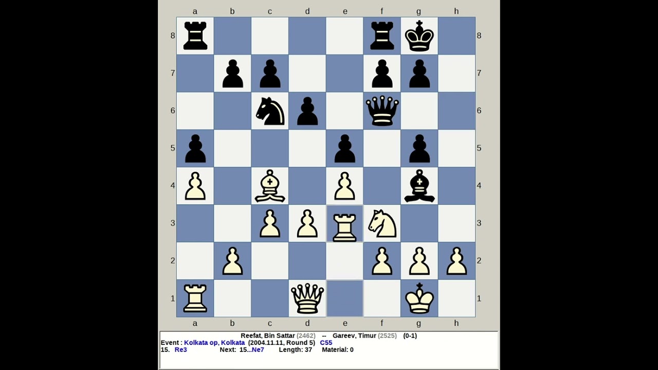 Reefat, Bin Sattar vs Gareev, Timur | Kolkata Chess Open 2004, India