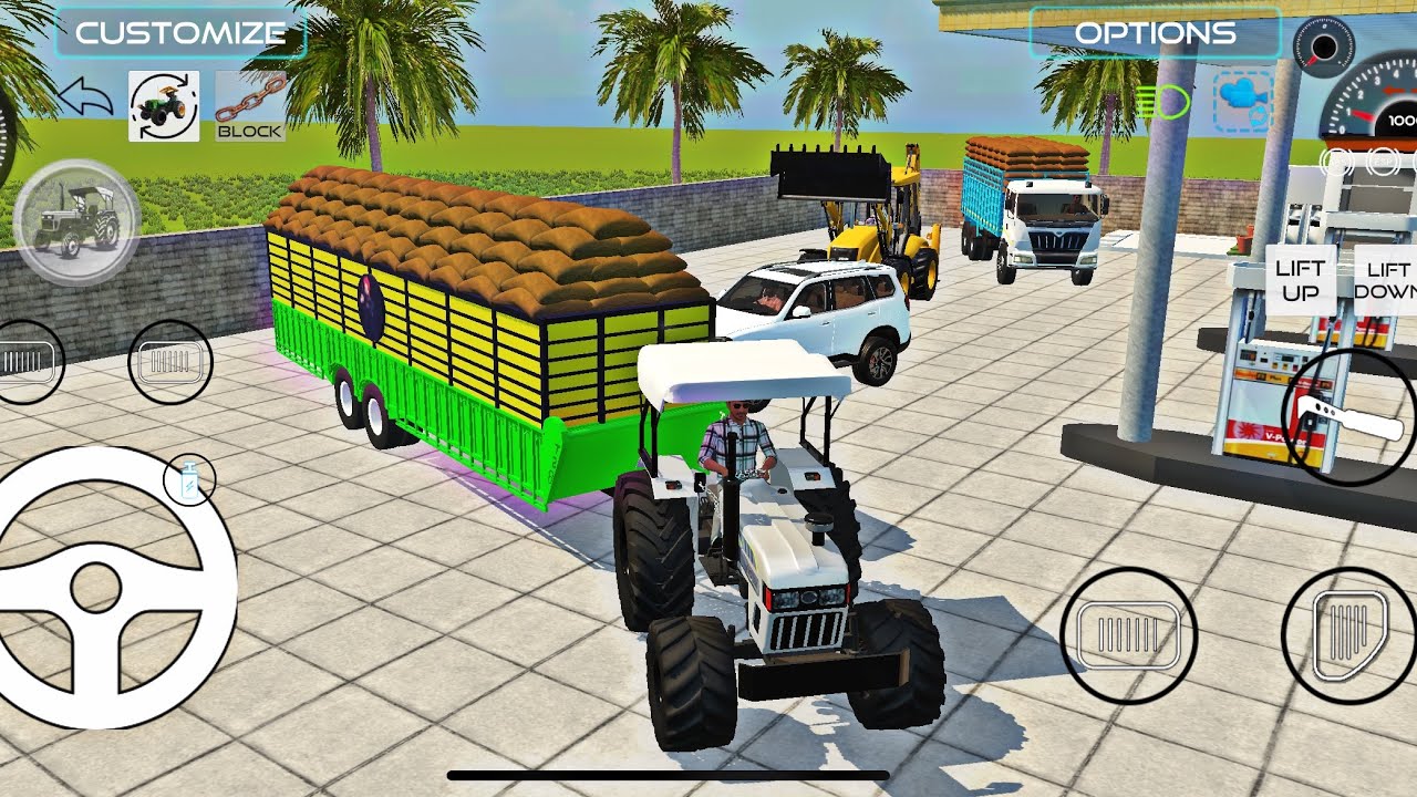 Drive JCB and Unloading Stone From Dumper Truck in Game 🔥 || Indian vehicle simulator 3D || 