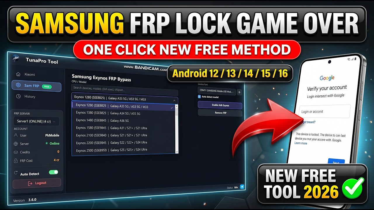 Samsung FRP Bypass 2026 | NEW METHOD | Android 13/14/15/16 | All Samsung Models | FRP TOOL 2026