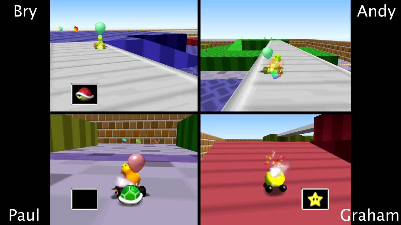 Mario Kart 64 - Four Player Frenzy - Battle Mode