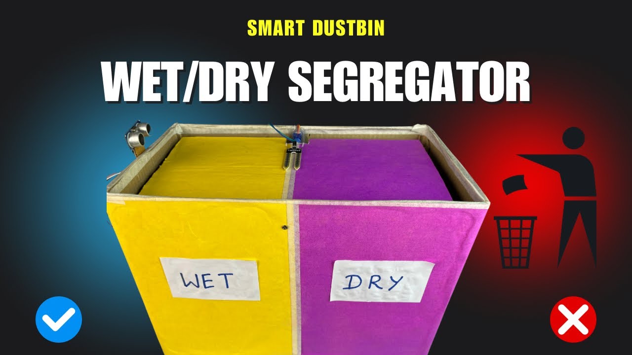 Wet and dry waste segregator Project using Arduino 