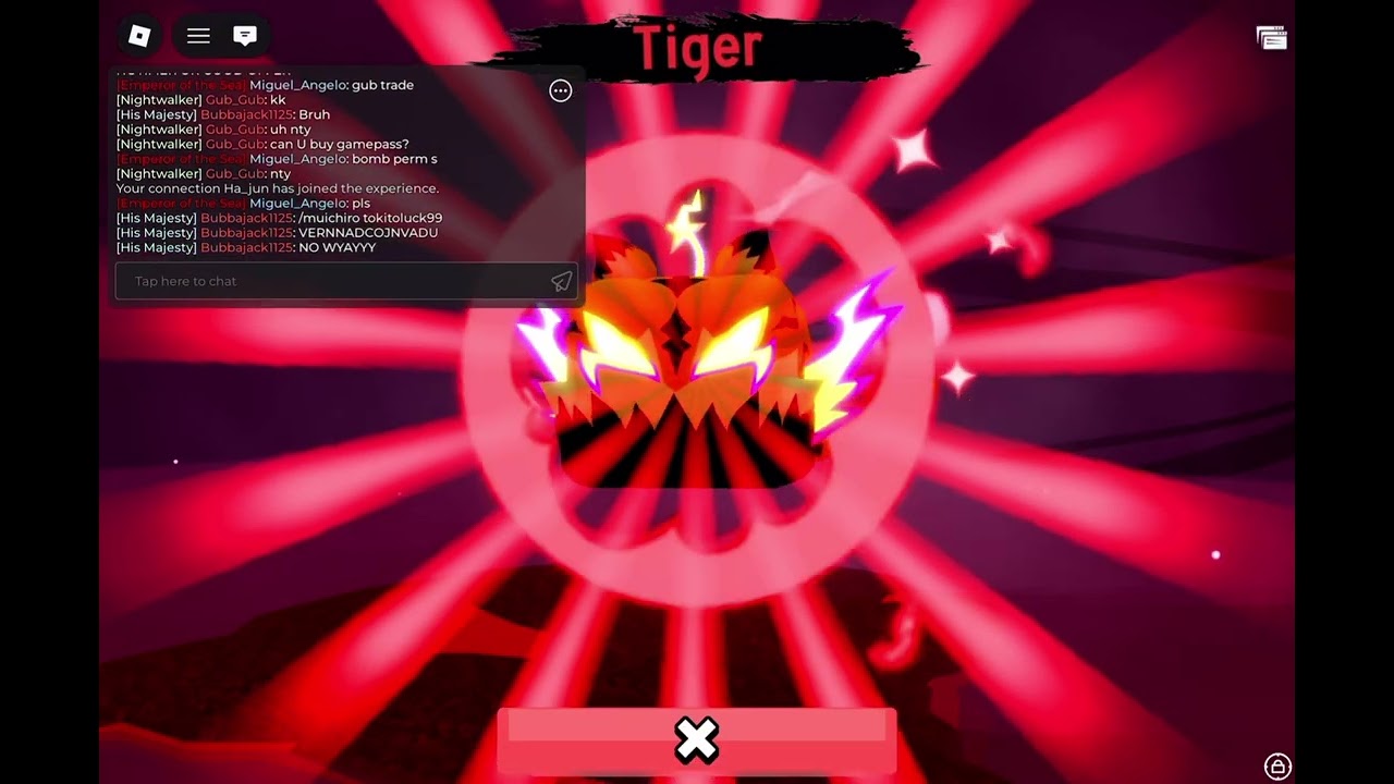 I ROLLED TIGER! (1:01 timestamp)