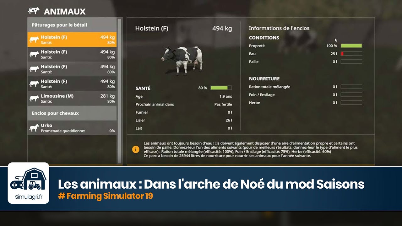 Les animaux : Dans l'arche de Noé du mod Saisons (3/4)