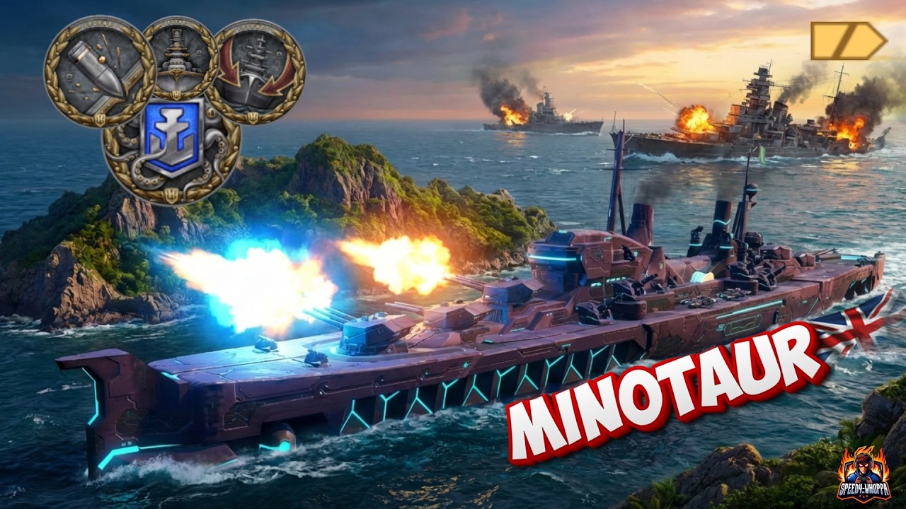 Watch this Minotaur pull off in World of Warships Legends